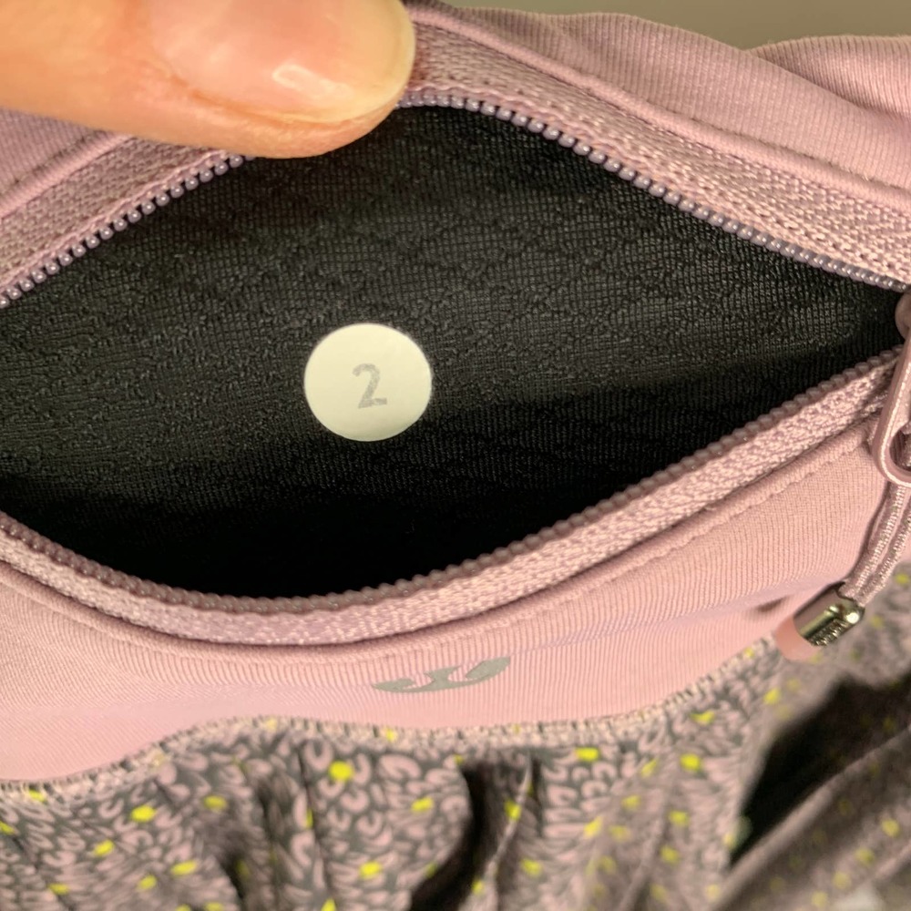Lululemon Pleat to Street Skirt Dottie Mum Deep Coal Mauvelous Size 2  W8501S - Picture 4 of 5